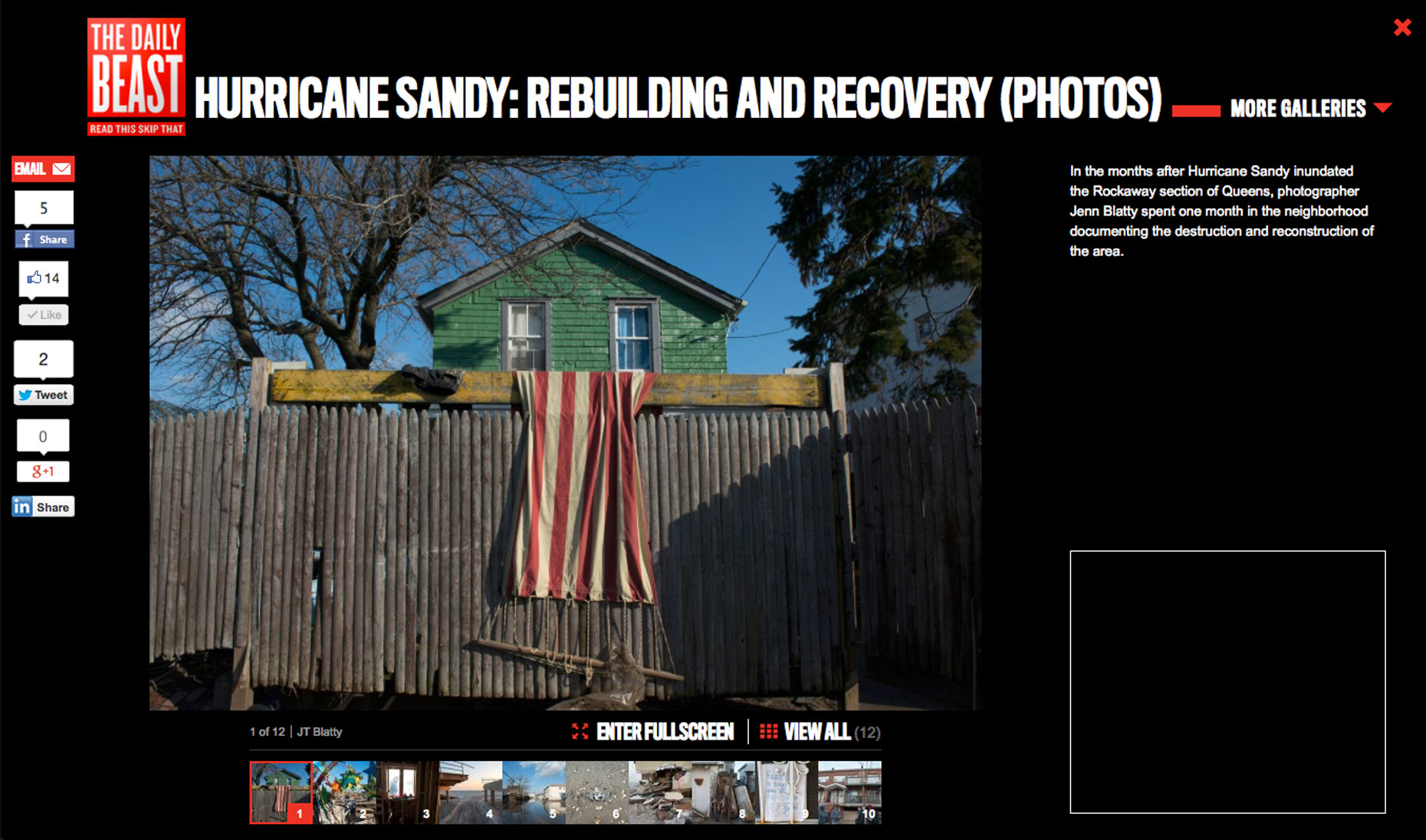 Newsweek/the Daily Beast Sandy Recovery