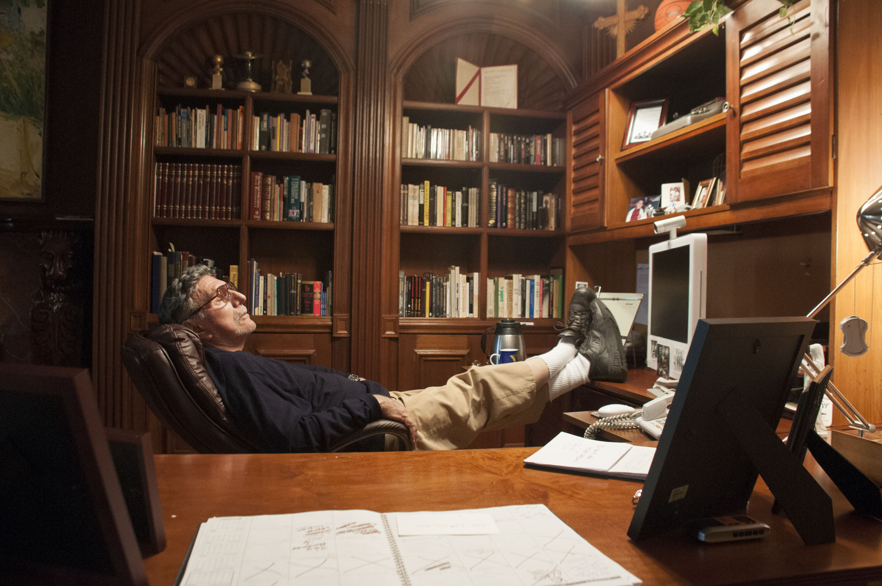 Writer William Peter Blatty In His Office J T Blatty